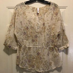 Sheer Floral Exhiliration Top